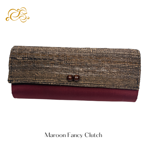 Maroon Fancy Clutch