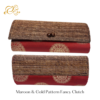 Maroon Gold Pattern Clutch - Image 4