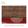 Maroon Gold Pattern Clutch - Image 2