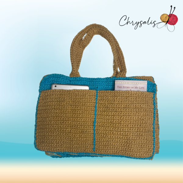 Combo - Teal & Brown Hat & Bag - Image 2