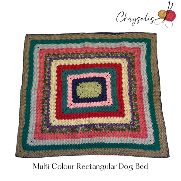 Multi Colour Rectangular Dog Bed