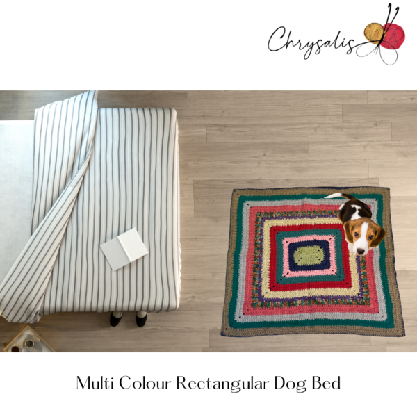 Multi Colour Rectangular Dog Bed - Image 4