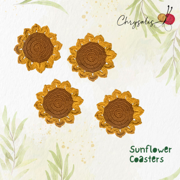 Sun Flower Coaster Set