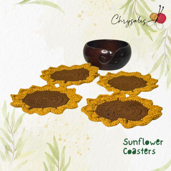 Sun Flower Coaster Set - Image 4