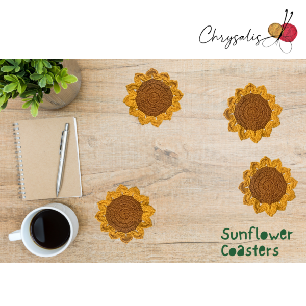 Sun Flower Coaster Set - Image 3