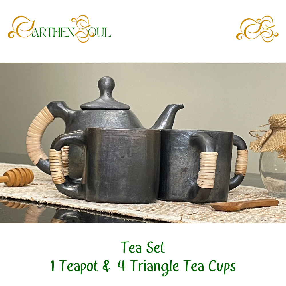 Tea Set – 1 Teapot & 4 Triagle Cups