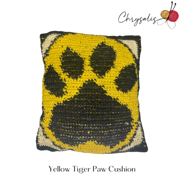 Yellow Tiger Paw Cushion