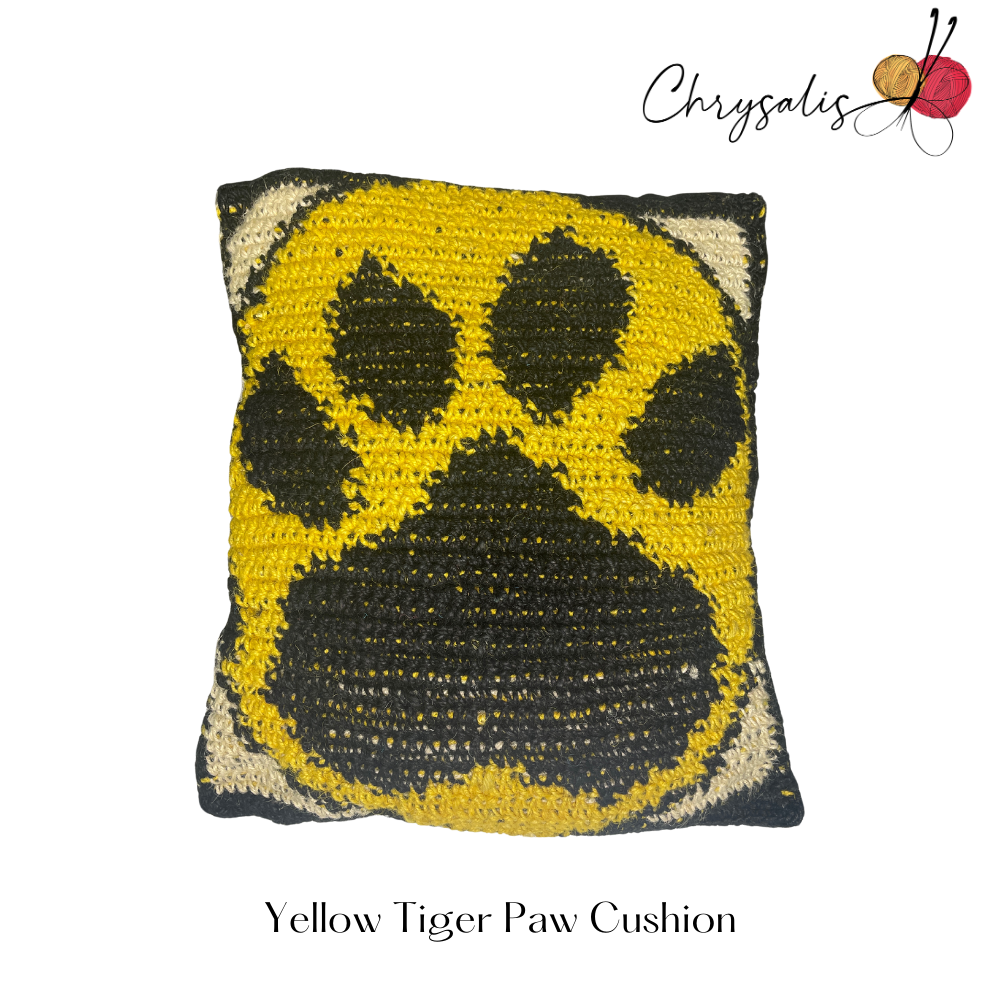 Yellow Tiger Paw Cushion