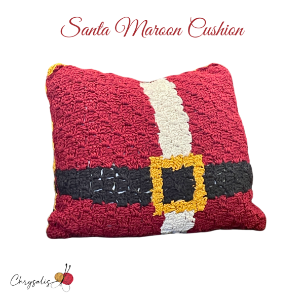 Santa Maroon Cushion - Image 4
